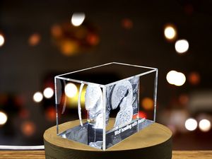 Majestic Wolf Howling Engraved Crystal - A Serenade to the Moon - Image 5