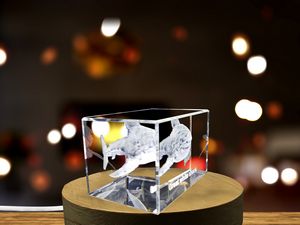 Majestic 3D Engraved Crystal Trophy Recognition Award - Regal Crow for Bird Lovers | Free LED Base - Image 5