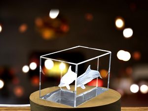 Guiana Dolphin Crystal Trophy Award - Exquisite Marine Mammal Decor With Recognition LED Base Light - Image 5