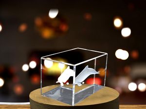 La Plata Dolphin Crystal Trophy Award - Recognition for Exquisite 3D Engraved Marine Art - Image 5