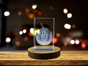 Horseshoe Crab 3D Engraved Crystal Trophy Award - Nature Recognition Art for Collectors