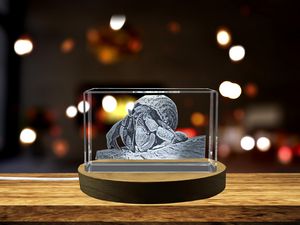 Hermit Crab 3D Engraved Crystal Trophy Award - Marine Life Recognition Sculpture