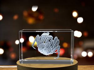 King Crab 3D Engraved Crystal Trophy & Award - Marine Life Recognition Decor with LED Base - Image 6