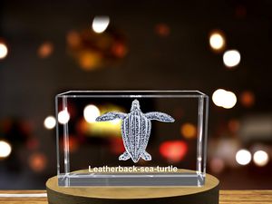 Leatherback Sea Turtle Crystal Paperweight Trophy Award - Recognition of Ocean Elegance & - Image 6