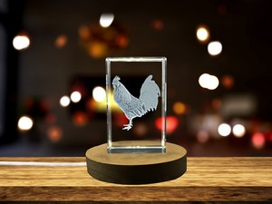 Stunning Crystal Friesian Chicken Statue Beautiful Decor for Farm and Country Lovers