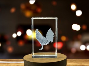Stunning Crystal Friesian Chicken Statue Beautiful Decor for Farm and Country Lovers - Image 6