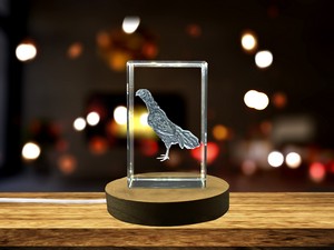 Kulang Chicken Recognition Crystal Trophy Award - Unique Engraved Figurine from the Philippines
