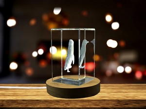 Little Penguin Trophy Recognition Award - 3D Engraved Crystal Decor Gift, Handcrafted Canadian Charm - Image 5