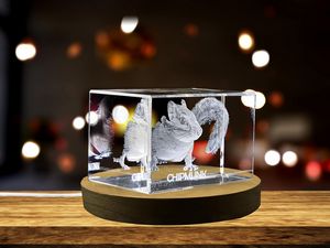 Adorable 3D Engraved Crystal of a Playful Chipmunk - Perfect for Nature Lovers and Outdoor Enthusias - Image 2
