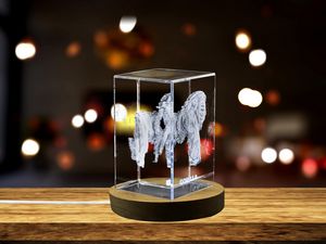 Majestic Gorilla Recognition Trophy Award - Exquisite Crystal Carvings with LED Base - Image 2