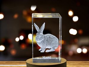 Graceful Hare Trophy Recognition Award | Exquisite Handcrafted Crystal Wildlife Art - Image 5