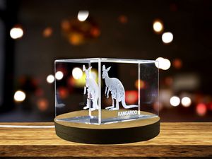 Graceful Kangaroo Crystal Carvings | Exquisite Gems Etched with iconic Aussie Marsupials - Image 2