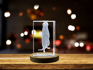 Graceful Monitor Lizard Crystal Trophy Award Recognition | Exquisite Etched Reptilian Sculpture