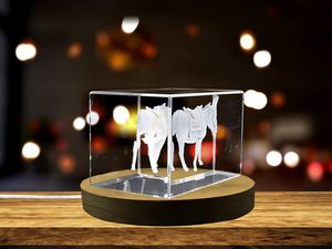 Noble Mule Crystal Trophy Award | Recognition of Exquisite Laser-Etched Equestrian Artistry - Image 2