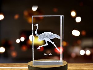 Graceful Ostrich Crystal Carvings | Exquisite Gems Etched with Fleet-Footed Ratites - Image 5