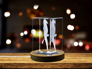 Parrot Serenade | 3D Engraved Crystal Keepsake - Image 2