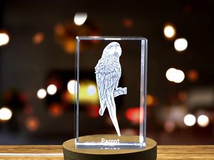 Parrot Serenade | 3D Engraved Crystal Keepsake - Image 5