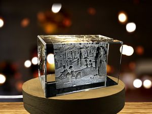A Sunday Afternoon on the Island of La Grande Jatte 3D Engraved Crystal Decor - Image 2