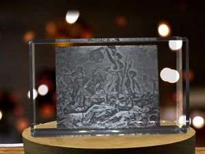 Liberty Leading The People 3D Engraved Crystal Trophy Award - Recognition Home Decor Art - Image 7