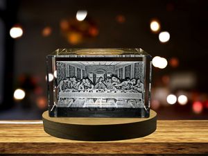 The Last Supper 3D Engraved Crystal Decor