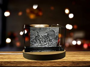 The Raft of the Medusa 3D Engraved Crystal Keepsake/Gift/Decor/Collectible/Souvenir