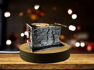 The Birth of Venus 3D Engraved Crystal Decor
