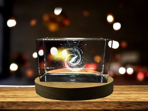 The Milky Way Galaxy| 3D Engraved Crystal Keepsake | Gift/Decor| Collectible | Souvenir