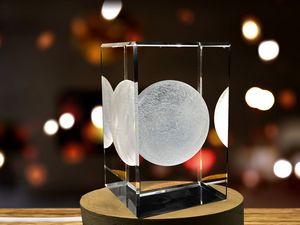 Mercury 3D Engraved Crystal Trophy Award with LED Base Light - Unique Recognition Decor - Image 7