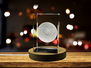 Mercury 3D Engraved Crystal Trophy Award with LED Base Light - Unique Recognition Decor - Image 8