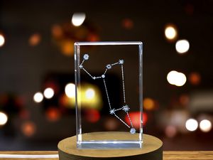 Leo Stars Chart 3D Engraved Crystal Gift - Image 6