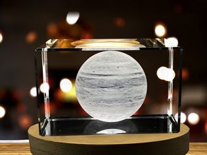 Venus 3D Engraved Crystal Trophy Award With LED Base Light - Elegant Planet Recognition Decor S-XXL - Image 6