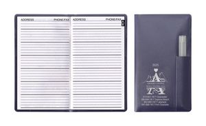 Executive Vinyl Cover Address Book with Pen
