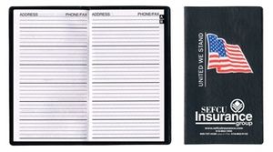 Executive Vinyl Cover w/ Pre-Printed Flag - Address Book