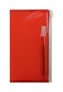 Address Book w/ Zip Back Planner & Clear Pen - Translucent Color Cover - Image 2