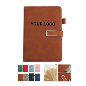 A5 Hardcover Leather Notebook With Lined Paper 200 Pages