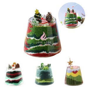 DIY Creative Sand Art Scented Candle Making Kit With Glitter Low Temperature Wax Christmas Gift Set