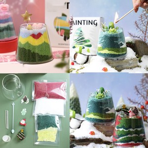 DIY Creative Sand Art Scented Candle Making Kit With Glitter Low Temperature Wax Christmas Gift Set - Image 3