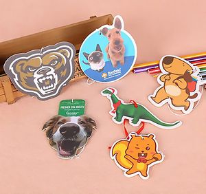 Custom Printed Air Freshener With Custom Logo And Scents 4" Max Size Customized Air Deodorizer