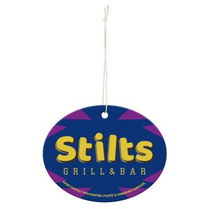 Paper Air Freshener Tag - Oval (3.5" x 2.75")
