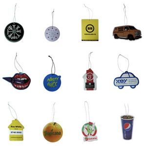 4" Die Cut Shape Custom Full Color Printed Air Freshener/Air Deodorizer w/Forest Berry Scent HV