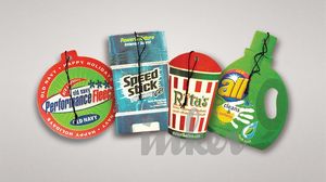 4" Die Cut Shape Custom Full Color Printed Air Freshener w/Green Apple Scent