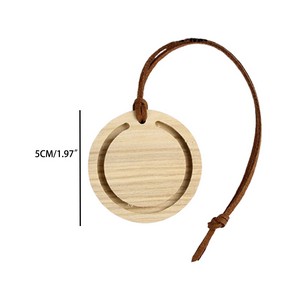 Diy Round Wooden Car Scent Booster Air Freshener Diffuser With Lanyard - Image 2