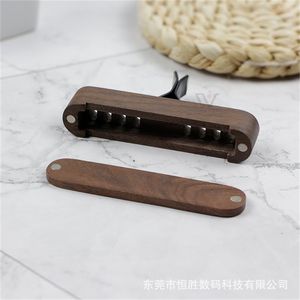 Walnut Wood Car Air Freshener Diffuser Vent Clips - Image 2
