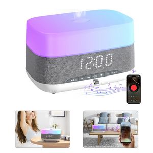 5 Timer Speaker Alarm Clock Cool Mist Humidifier Home 300ml Essential Oil Aroma Diffuser