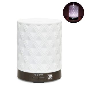 Auto Off 7 Night Lights 4 Timers White Ceramic 250ml Home Aromatherapy Essential Oil Diffuser