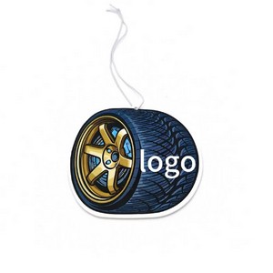 Racing Wheel - Shaped Paper Air Freshener Pendant