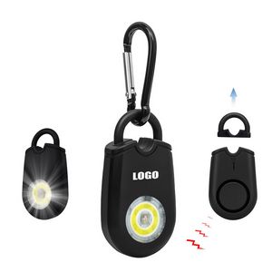 Self Defense Carabiner Safety Alarm With Flashlight 120DB Sound Activation