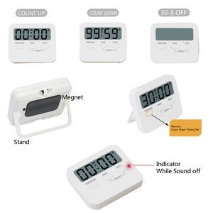 Digital Count Down And Count Up Timer (2.51" L × 2.24" W × 0.65" T / 2.63" L × 2.2" W × 0.59" T) - Image 2