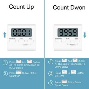 Digital Count Down And Count Up Timer With Kickstand - Image 2