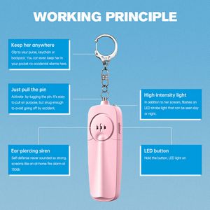 Portable Personal Alarm Key Chain Self Defense Safety Accessories For Women - Image 6
